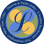 Name Doodles - Round Address Labels/Stickers (Glenwood Blue)